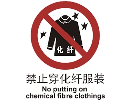 中國國家標準標識 禁止類標志 禁止傳化纖服