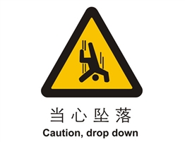 警示類標(biāo)示 當(dāng)心墜落
