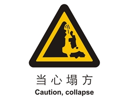 警示類標(biāo)示 當(dāng)心塌方