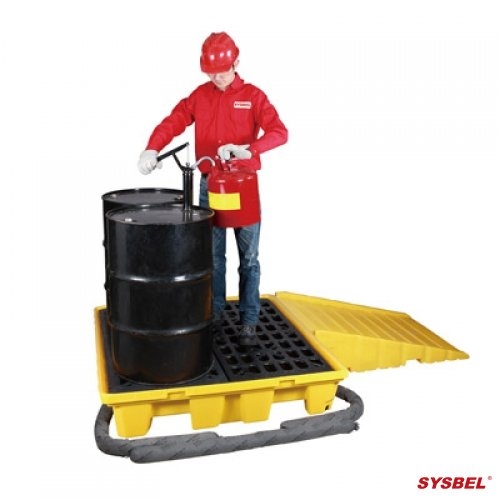 盛漏托盤|聚乙烯防泄漏托盤（四桶型）