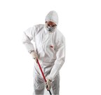 4510白色帶帽連體防護(hù)服XL